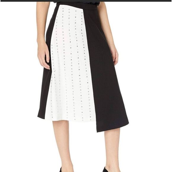Calvin Klein Asymmetrical Hem Studded Dress New Size 16 - Picture 1 of 9